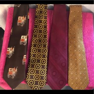 Four Gently Used Vintage Ties.